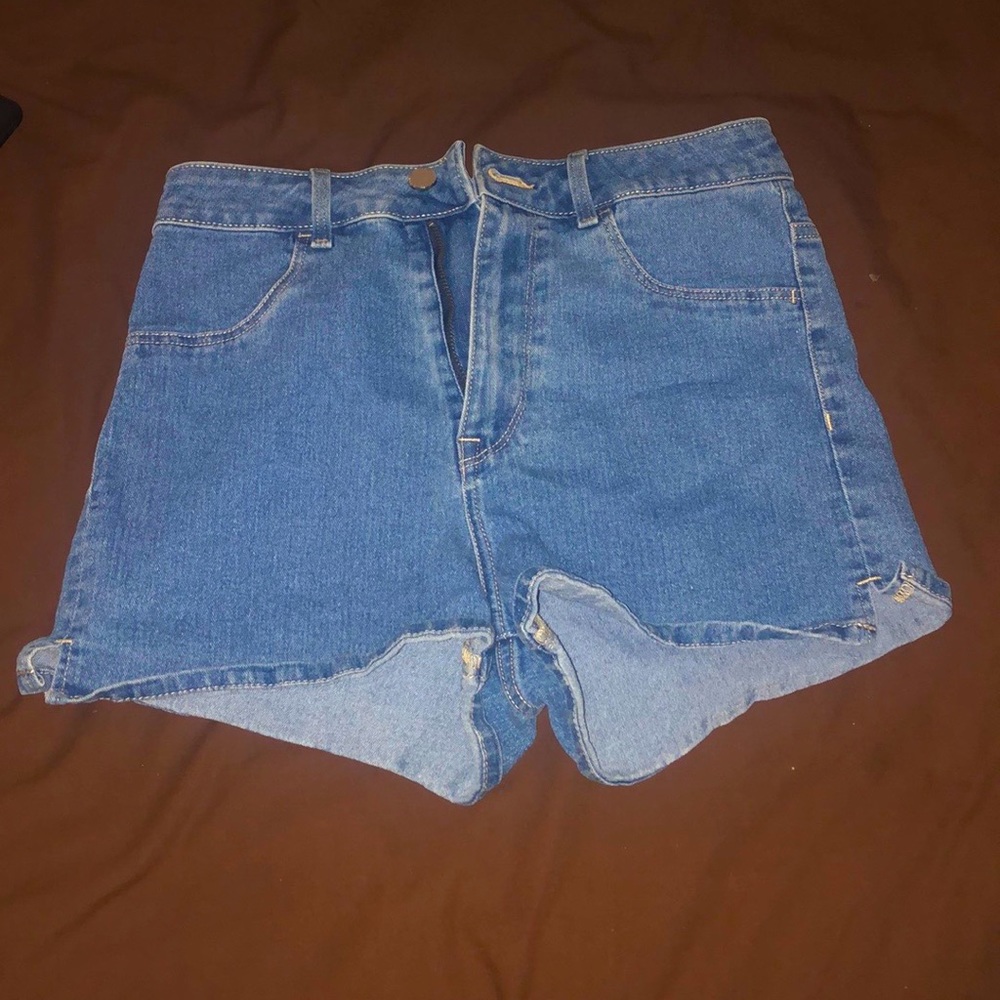 HIGH WAIST DEMIN SHORTS
